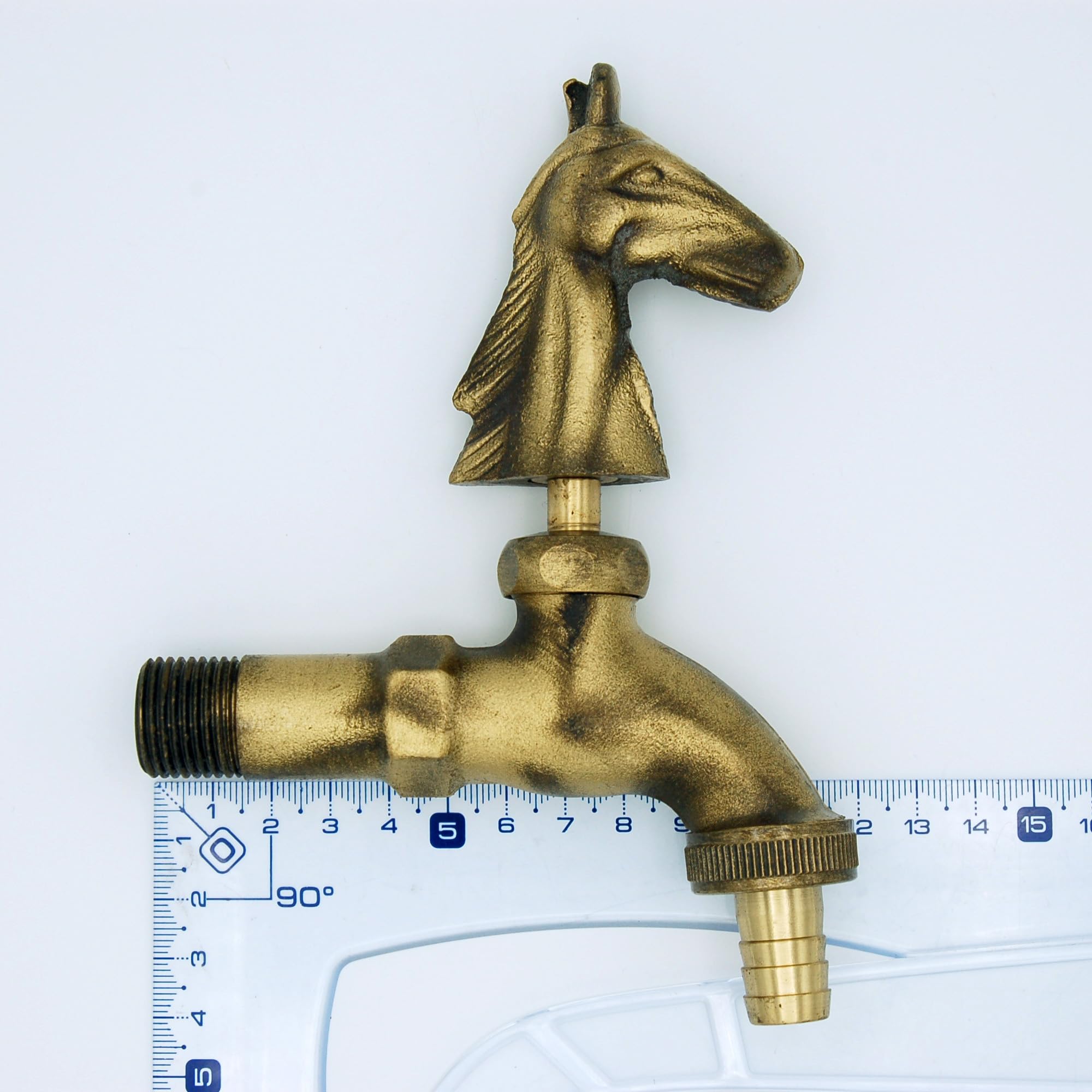 GRIFO JARDIN 1/2" DECORATIVO "CABALLO" CON RACOR MANGUERA
