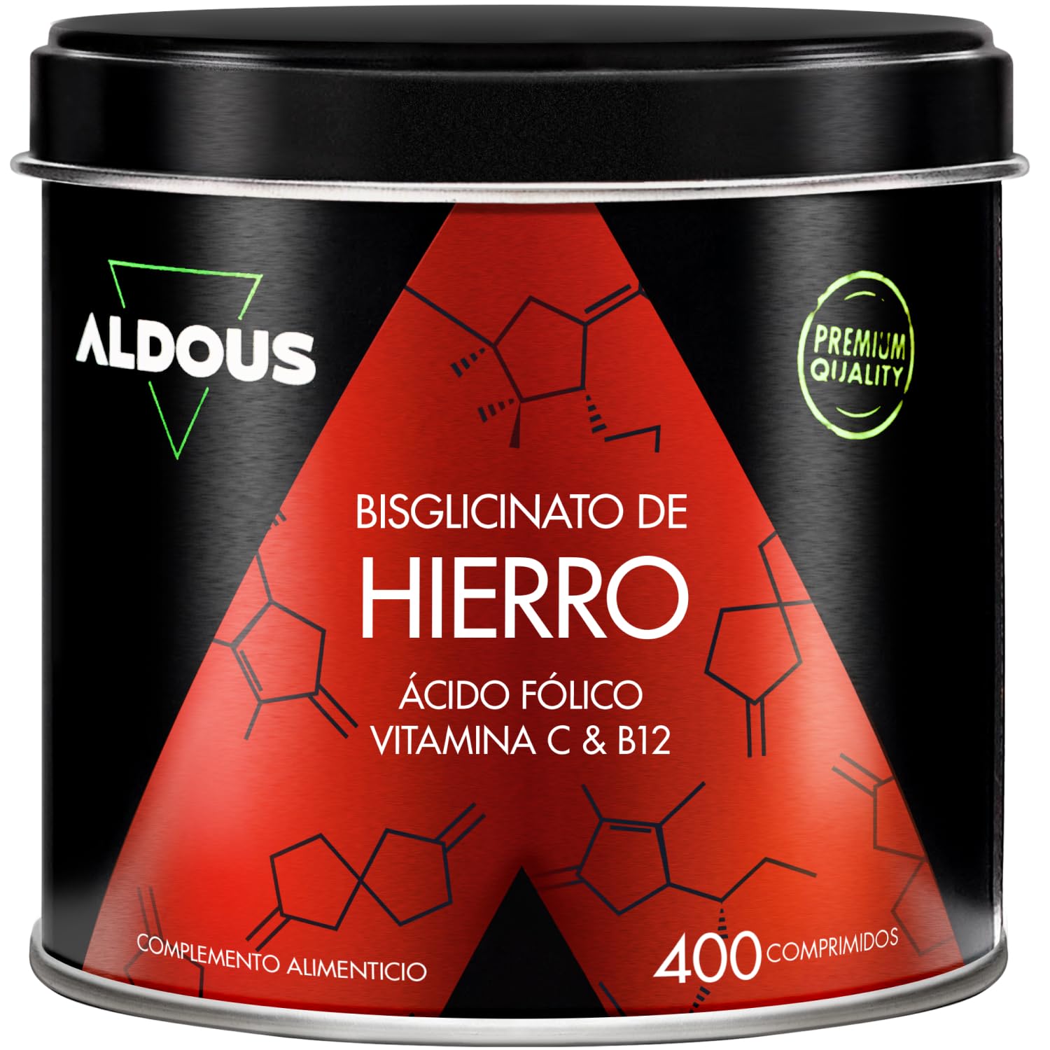Hierro Aldous: Energía y Salud Sanguínea en 400 Dosis Veg...