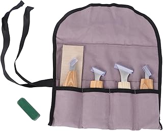 Housoutil 7pcs Hand Carving Chisel Carpenter Tools Wood Gouge Chisel Wood Carving Kit Chrome Vanadium Manual