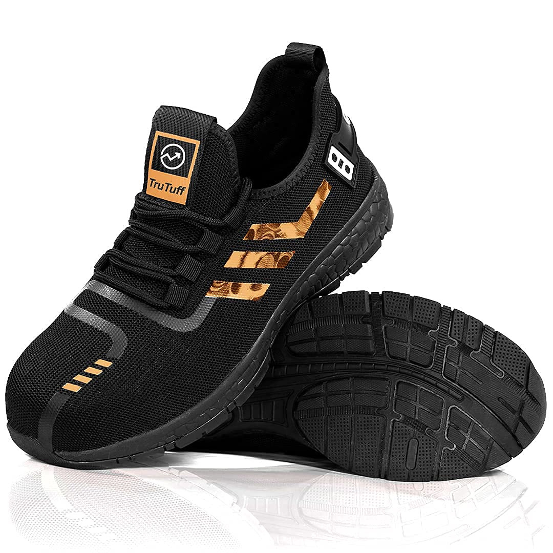 Men Safety Shoes (Camo) Light Weight, Anti Smash Steel Toe, Puncture Resistant Kevlar Midsole, SRC Anti Skid Protection
