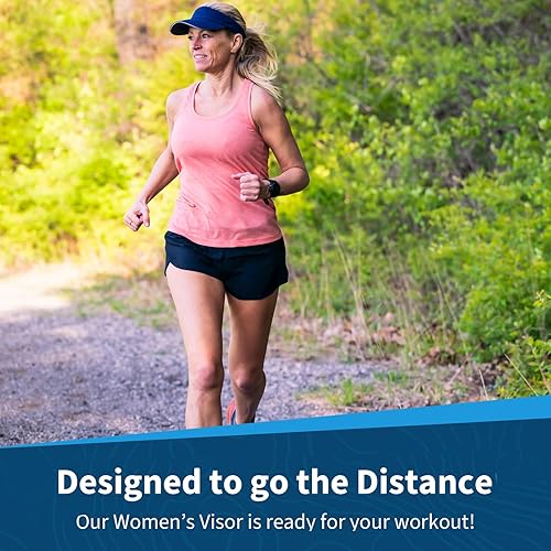 Miniatura 6 de TrailHeads Visera solar para mujer Viseras recicladas para correr para mujer tenis, golf, softbol, verano Viseras de mujer