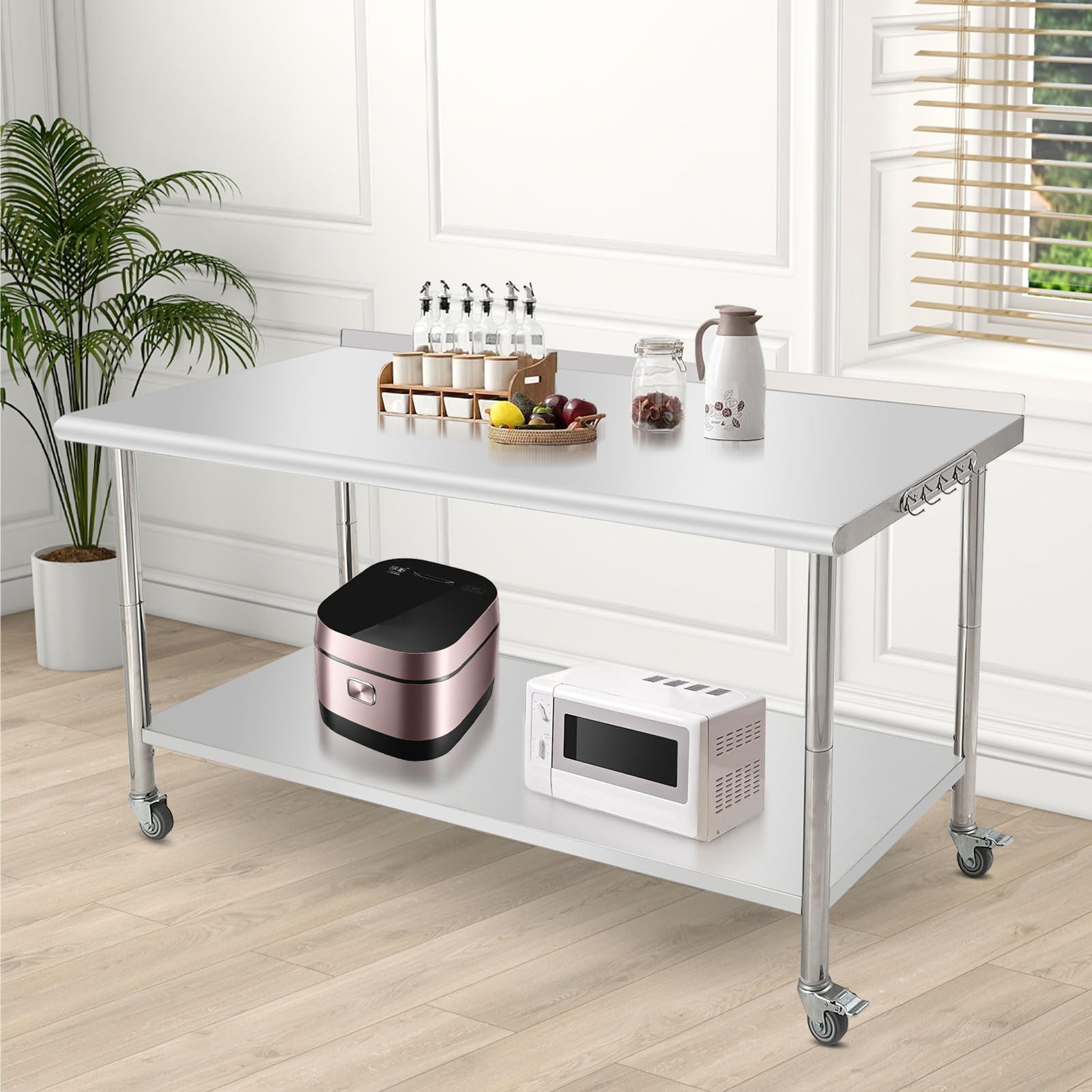 Photo 1 of IDEALHOUSE NSF Stainless Steel Prep Table, 60x24x35in