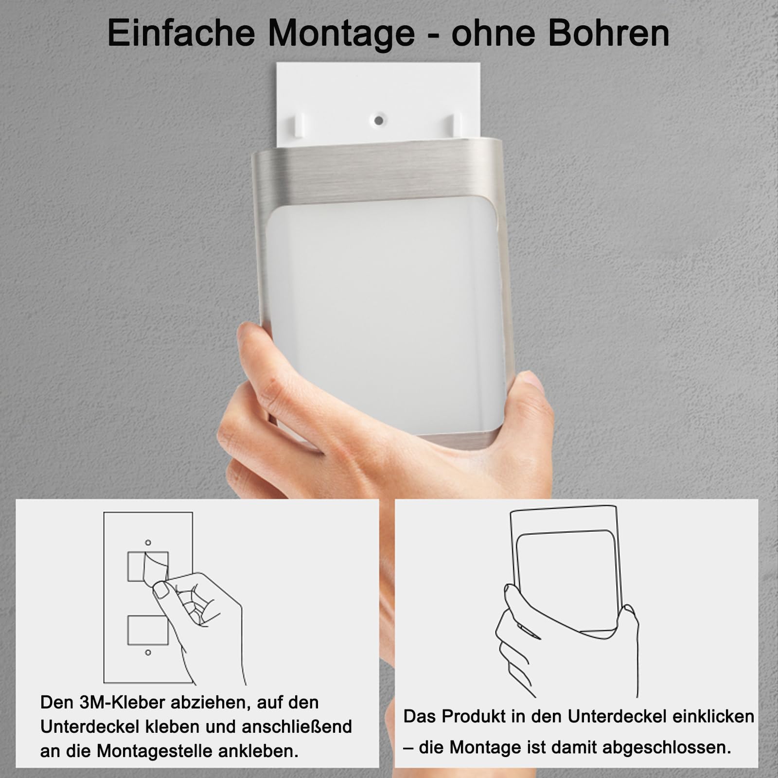 Luce Notturna con Sensore di Moviment,2 Piezas,2200mAh USB,Luci Notturne con Sensore di Movimento,Intelligente Connessione Alluminio,ON/OFF/AUTO Modalità,Luce Notturna Bambini per Scale Corridoi