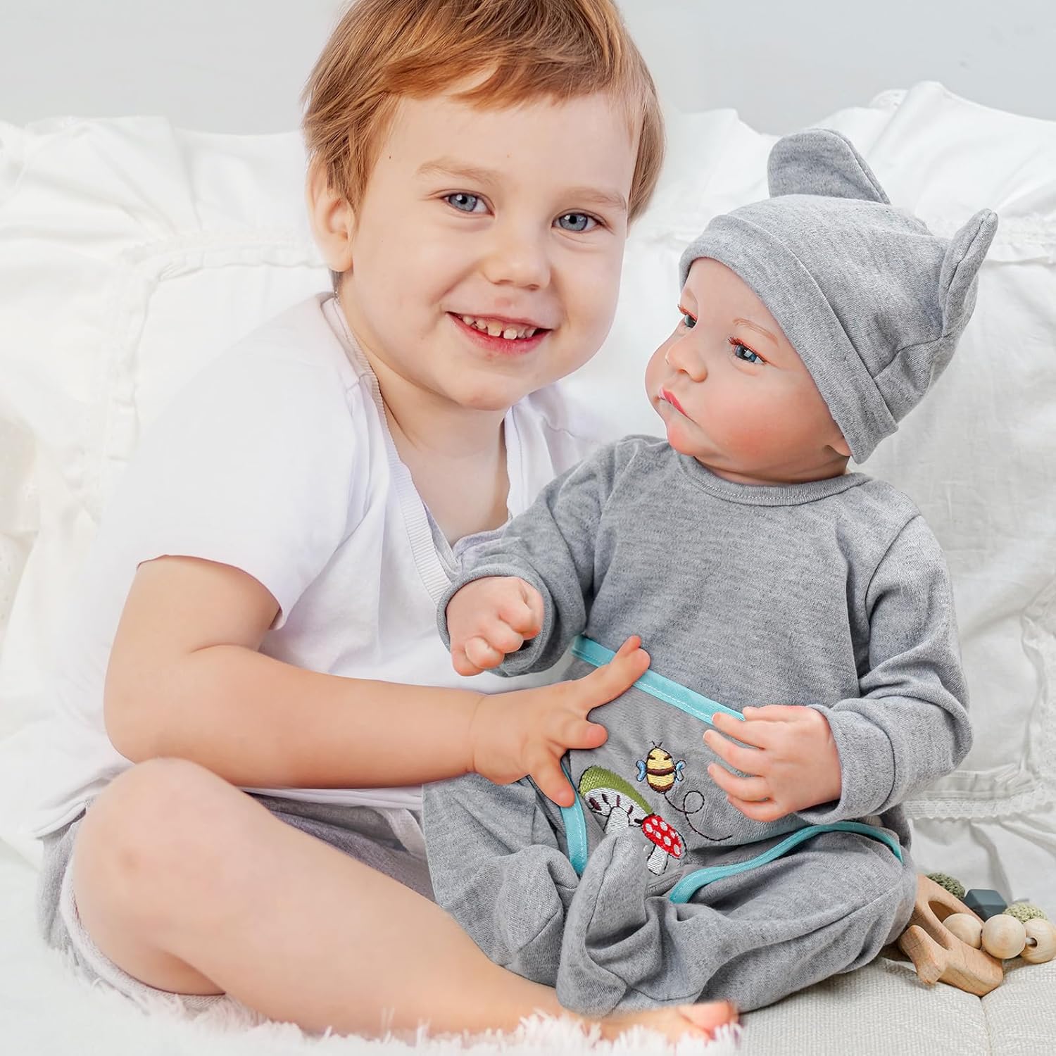 BABESIDE Bambole Reborn Maschio - 18 Pollici Bambole Neonate Life Like Reborn Baby Doll - Bambole Reborn Realistiche Vinile Dolls