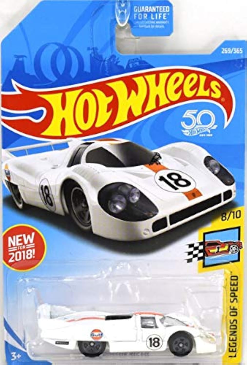 Hot Wheels Legends of Speed 8/10, White Porsche 917 LH 269/365 50TH Anniversary