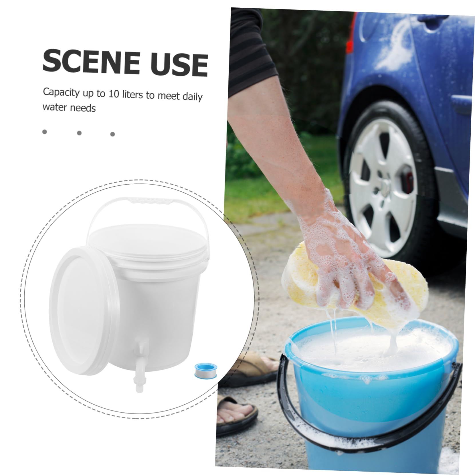 10l Bidon Robinet en d'eau Plastique Stockage de pour Camping