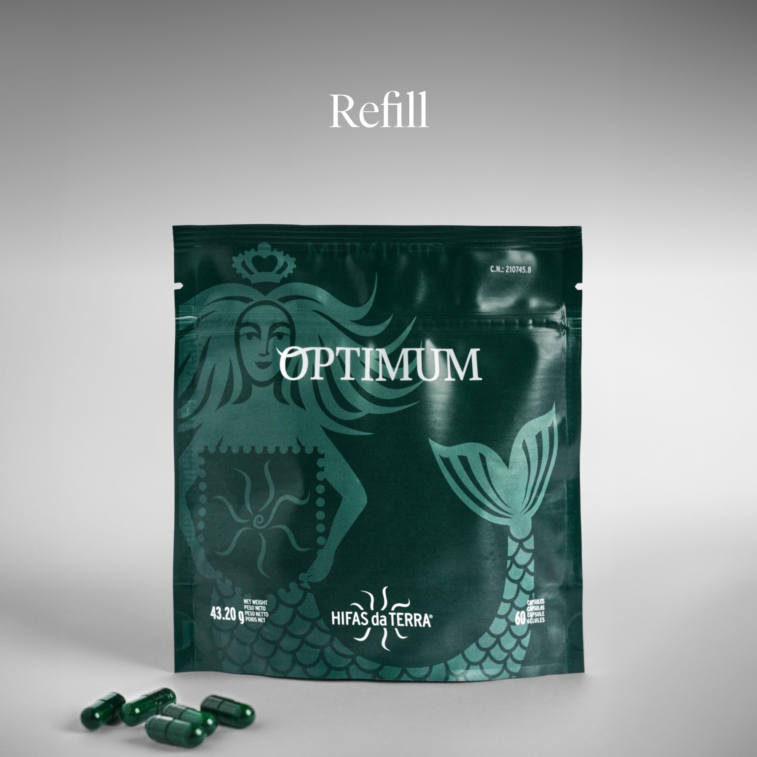 HIFAS DA TERRA - Suplemento Nutricosmetica Optimum con Extracto de Hongos: Cordyceps, Reishi, Melena de Leon - Refill 60 Cápsulas