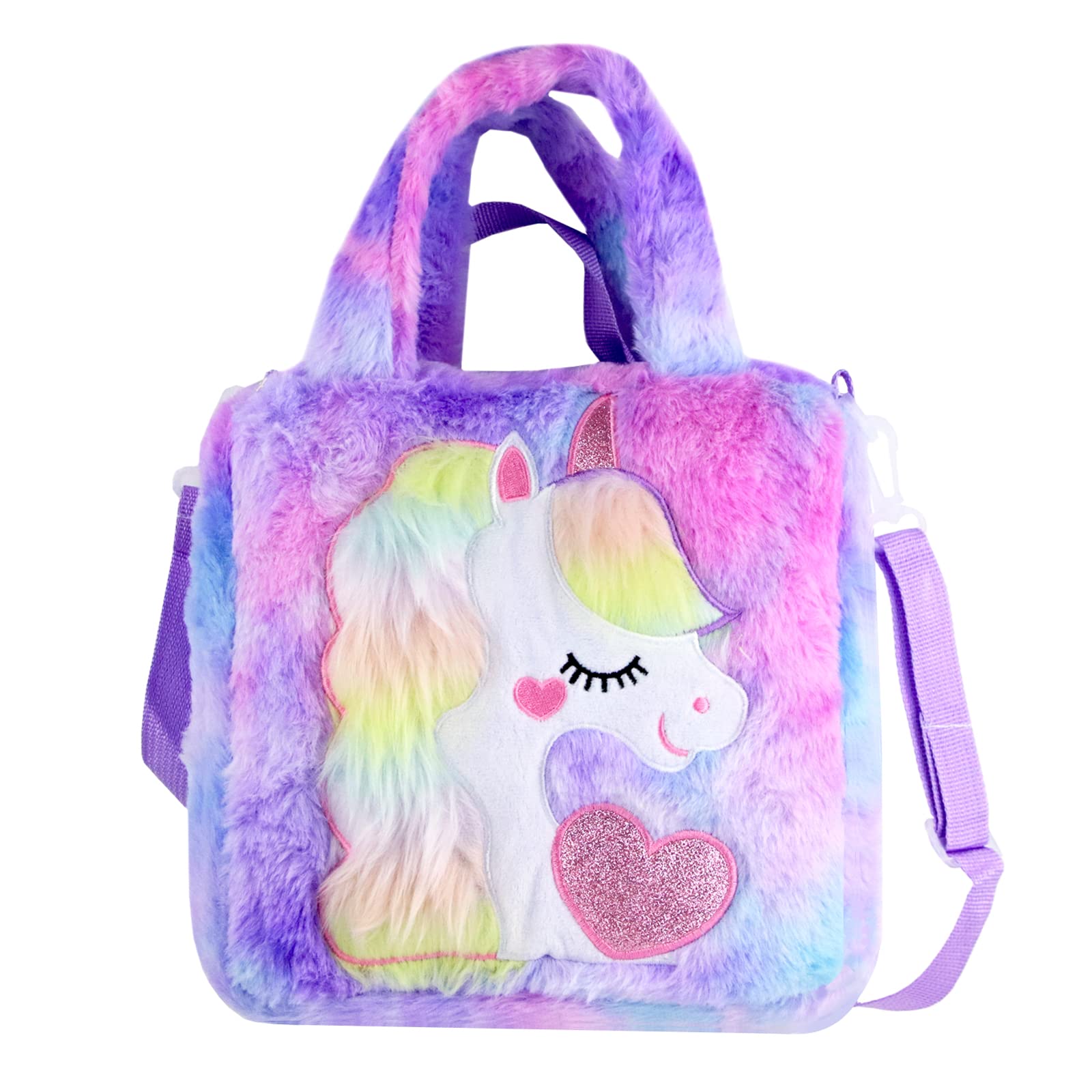 AbhayPlush Unicorn Tote Bag Backpack - School Girls Handbag for Travel and Cute Bookbag for Unicorn Party Supplies