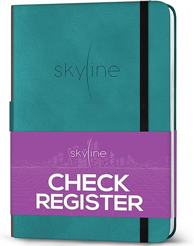 Skyline Registro de cheques - Libro de registro contable para ingresos y gastos - Cuaderno de cheques de transacciones para pequeñas empresas -