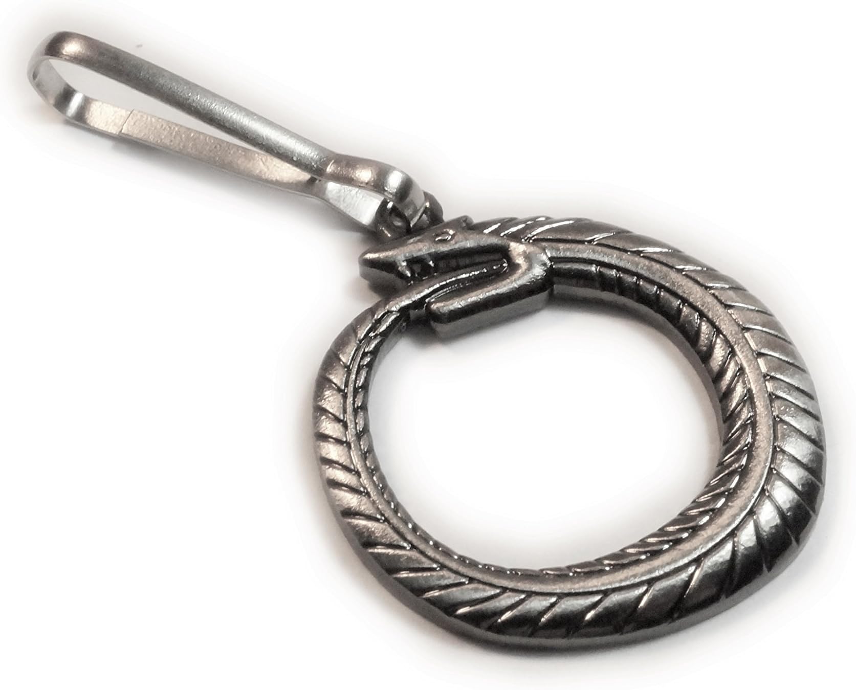 Ouroboros Serpent Snake Eating Tail Renew Egyptian Cycle Charm Zipper Pull Clip