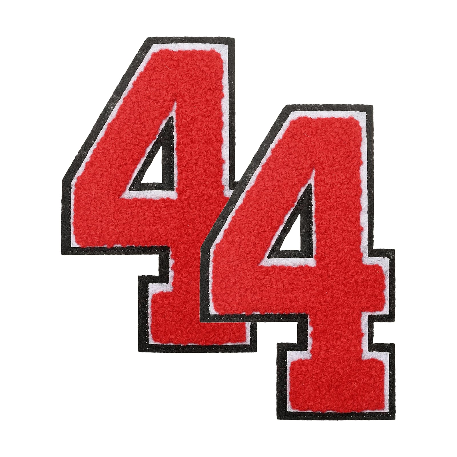sourcing map 2 Pcs 4.7" Red 4" Chenille Number Patches, Chenille Iron-on Number Patches for DIY Jackets Backpacks Hats Jeans Embroidered Applique 2026 Graduation Decor, Terry