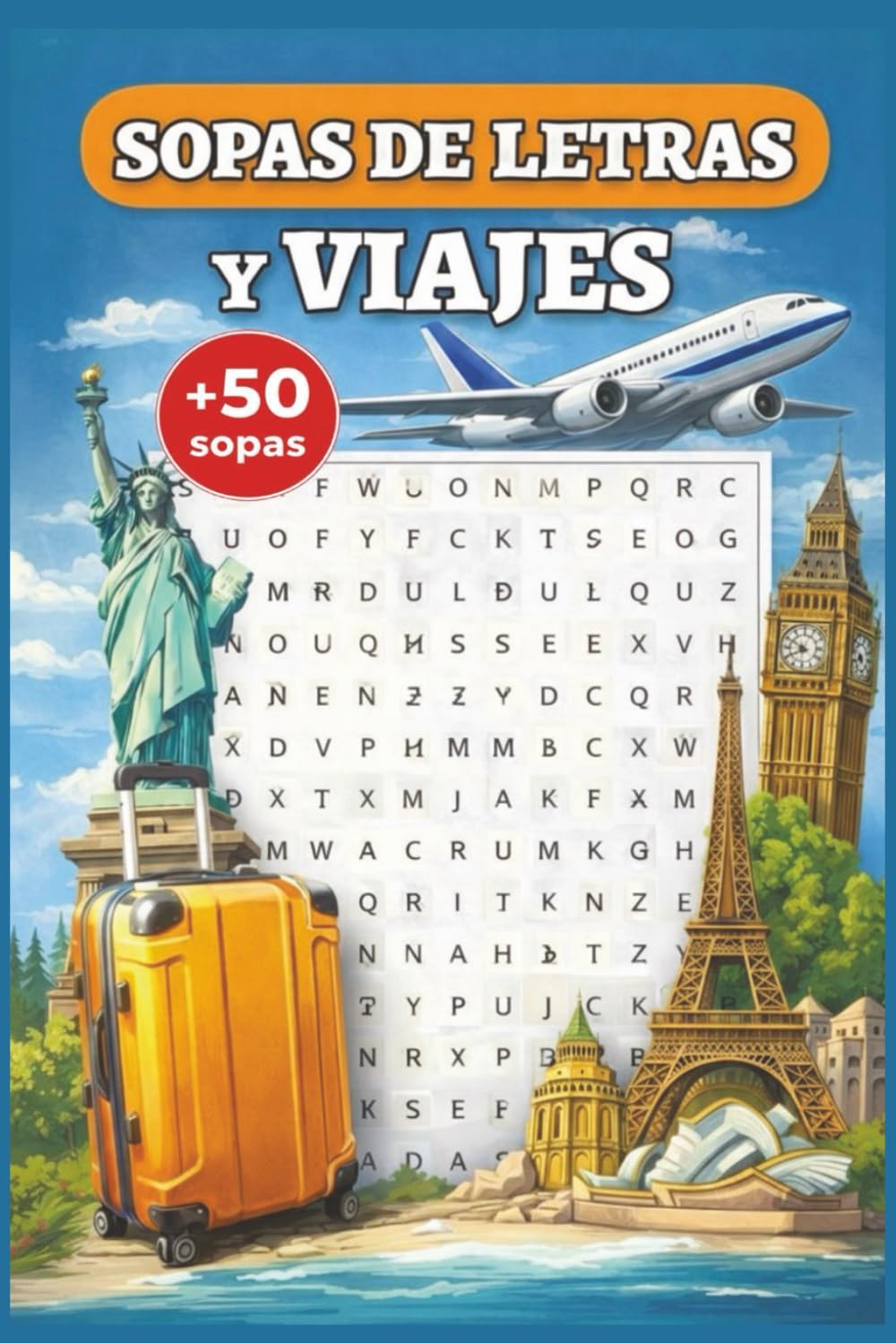Sopa de Letras de Viajes para Adultos: +50 Puzles sobre Turismo, Cultura y Vacaciones - 110 páginas, Pasatiempos