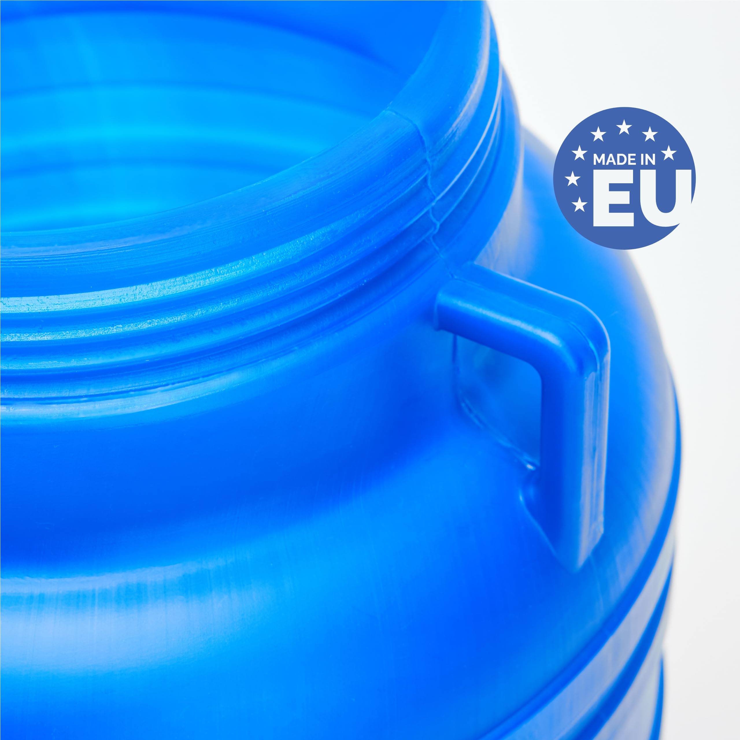 Garronda Set 2X 30 Liter Weithalsfass BPA-frei Futtertonne Fass Universalfass Lebensmittel Fass Regenfass für Garten Regentonne mit Deckel Regenwassertonne für Garten Wassertonne GD-0121 Blau