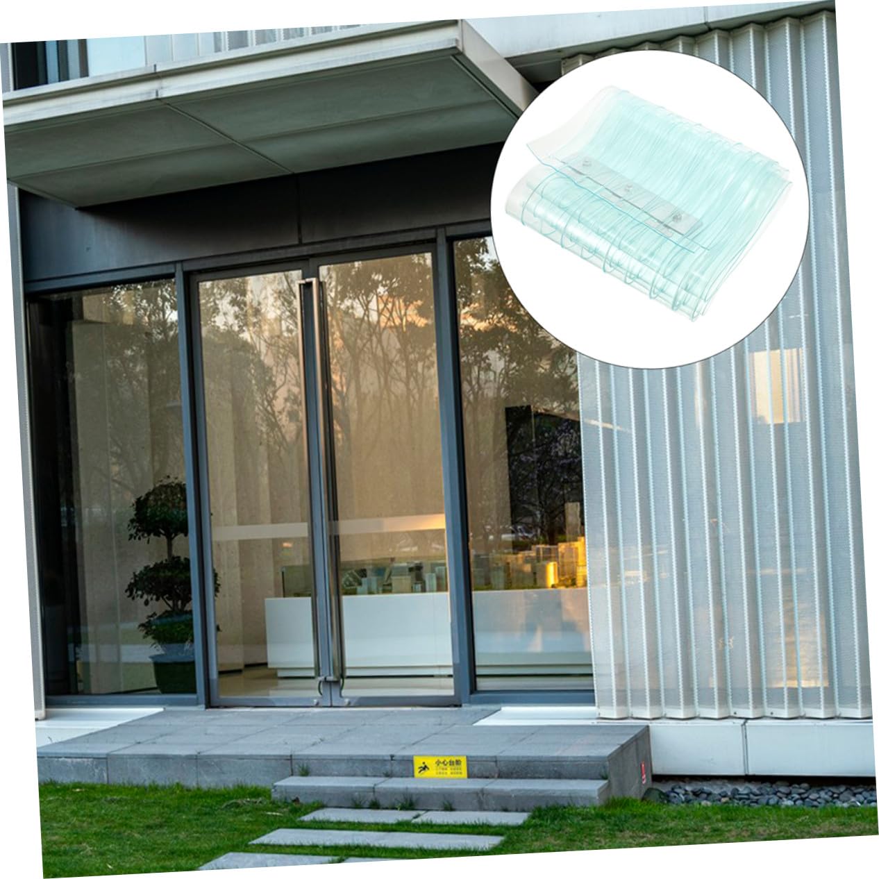 ORFOFE Rideau de Porte PVC Épais Coupe-Vent et Étanche pour Marché et Chambre Froide Bande Transparente Installation Facile et Résistance Froid