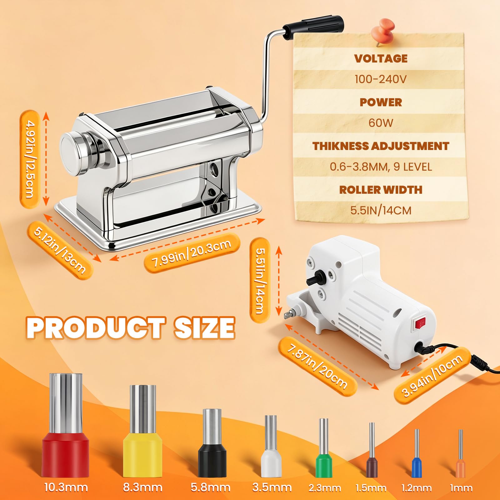 Elektrische Polymer Clay Press Machine Set Dual Mode Clay Roller Maschine mit 9 Dickeneinstellungen, 8 Runde Tonschneider, 9 Tonformwerkzeug für die Herstellung von Ton-Ohrringen