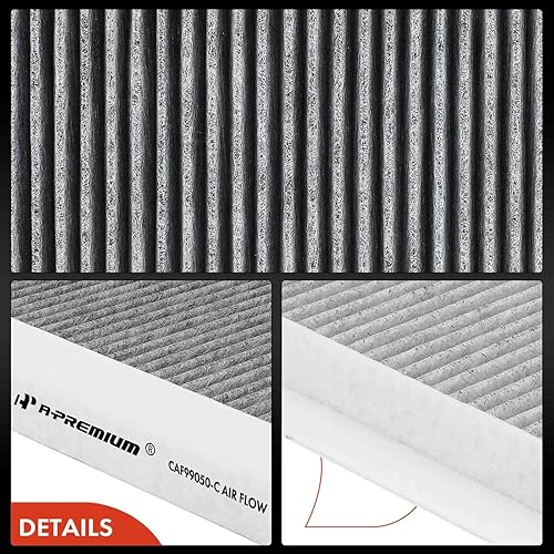 Miniatura 8 de A-Premium Filtro de aire de cabina con carbón activado compatible con los modelos Mercedes-Benz - C230, C240, C280, C32 AMG, C320, C350, C55 AMG,