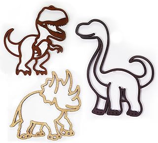 Dinosaur Animals Wooden Wall art Set of 3 - Dinosaur bedroom accessories for Newborn Baby, Fun dinosaur wall stickers upgrade, Nursery Decor Dinosaur gifts