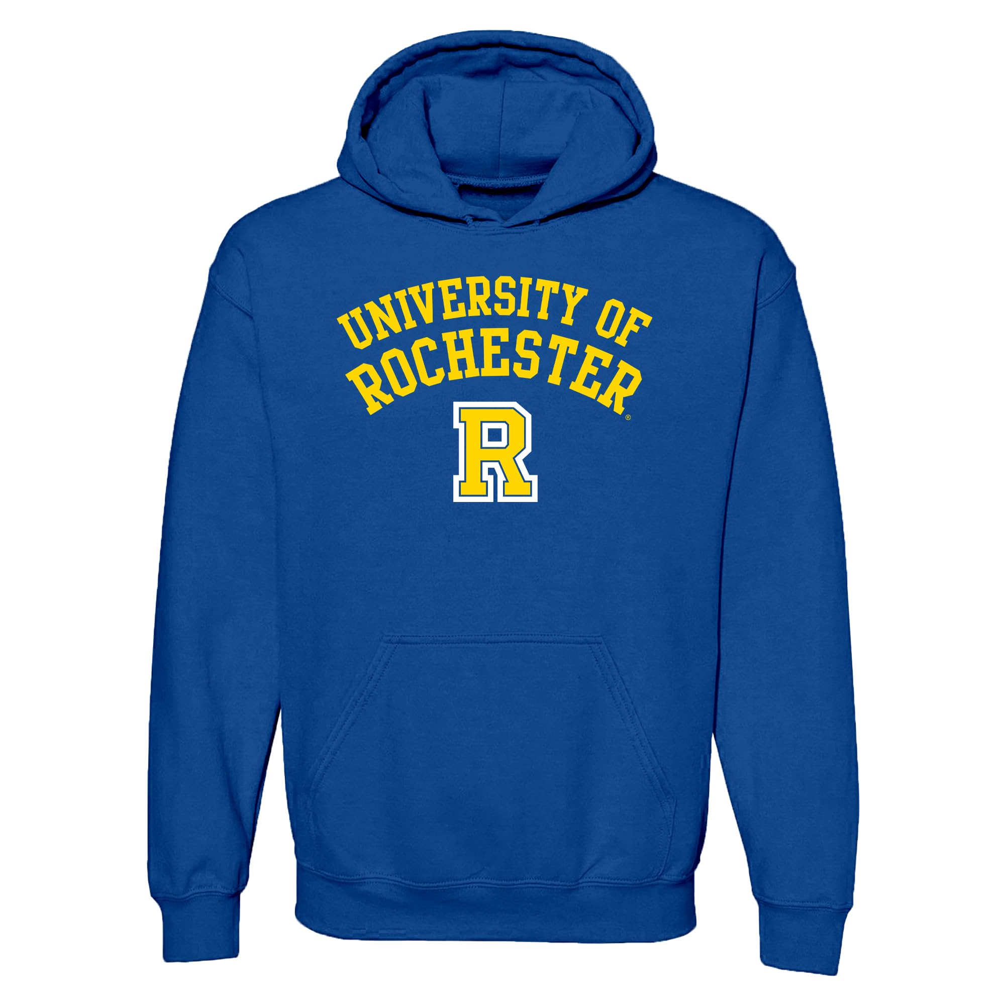 UGP Campus Apparel NCAA Officially licensed College - University Team Color Arch Logo Hoodie, University of Rochester Yellowjackets Royal, XL โ image 1