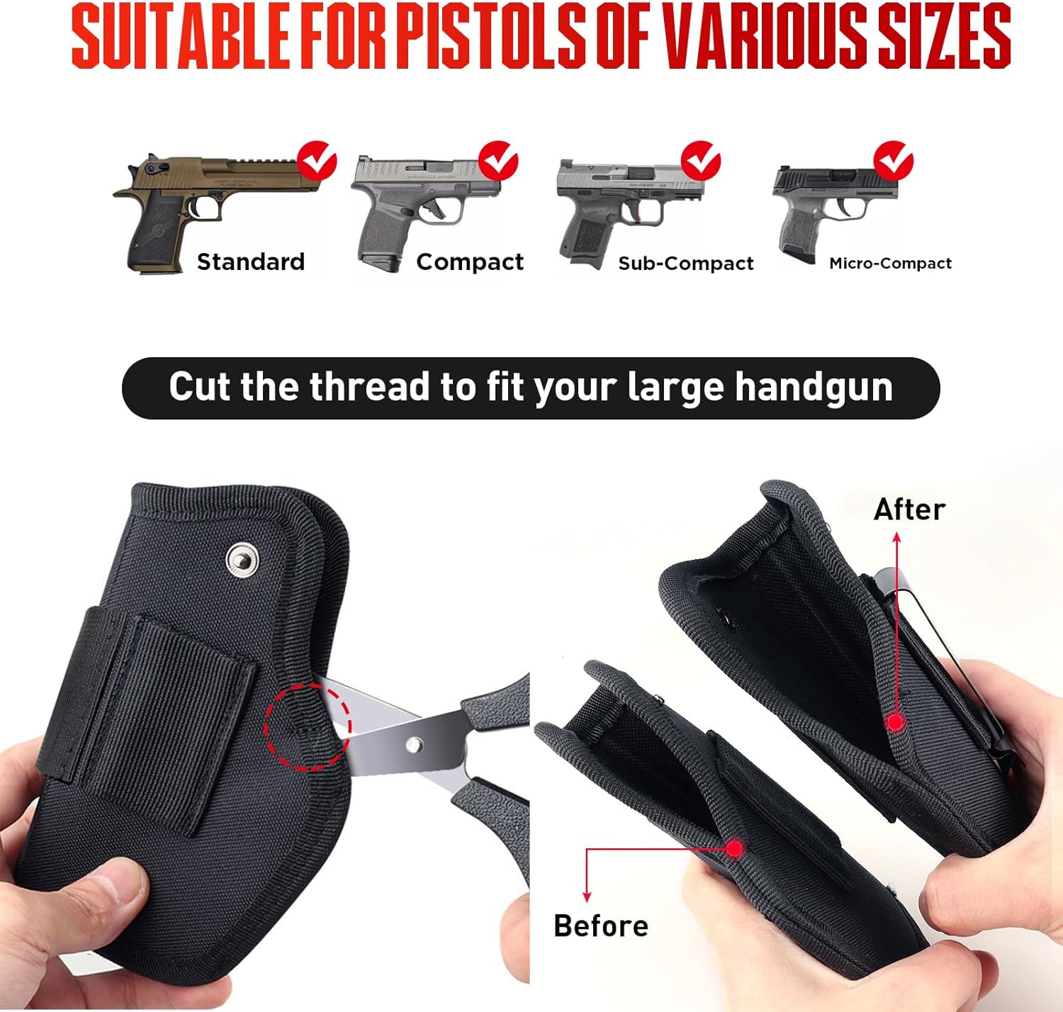 Magnetic Gun Mount Holsters for Car,Truck,Desk,Wall.Gun Holder,Concealed Gun Magnet for Vehicle,Fits Glock,M&P Shield Pistols Rack.Right/Left-Handed for Men/Women