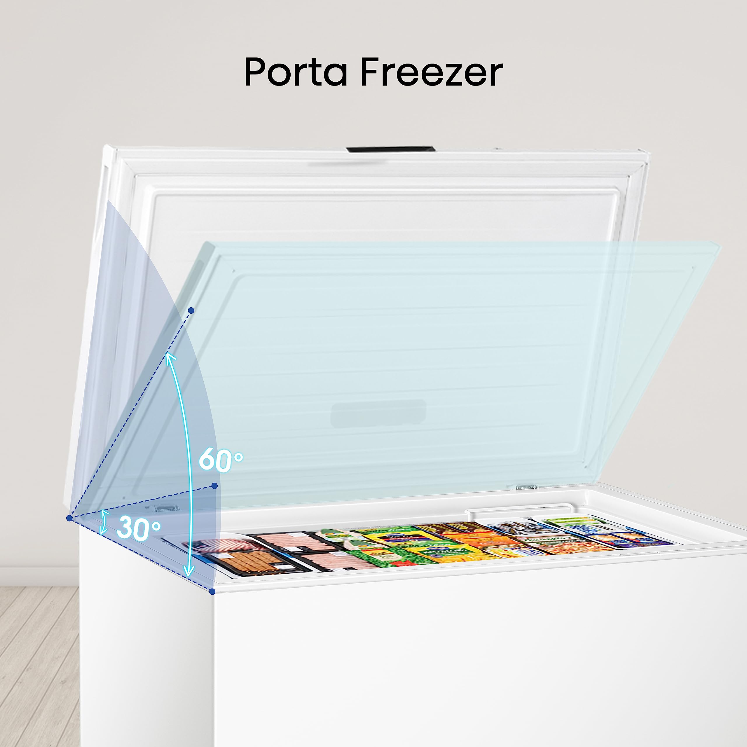 Hisense FC321D4AWLE Congelatore a Pozzo 248 L di capacità, Silenzioso 40 dB, Bianco, LxPxA 96,3x 63 x 84,7 cm