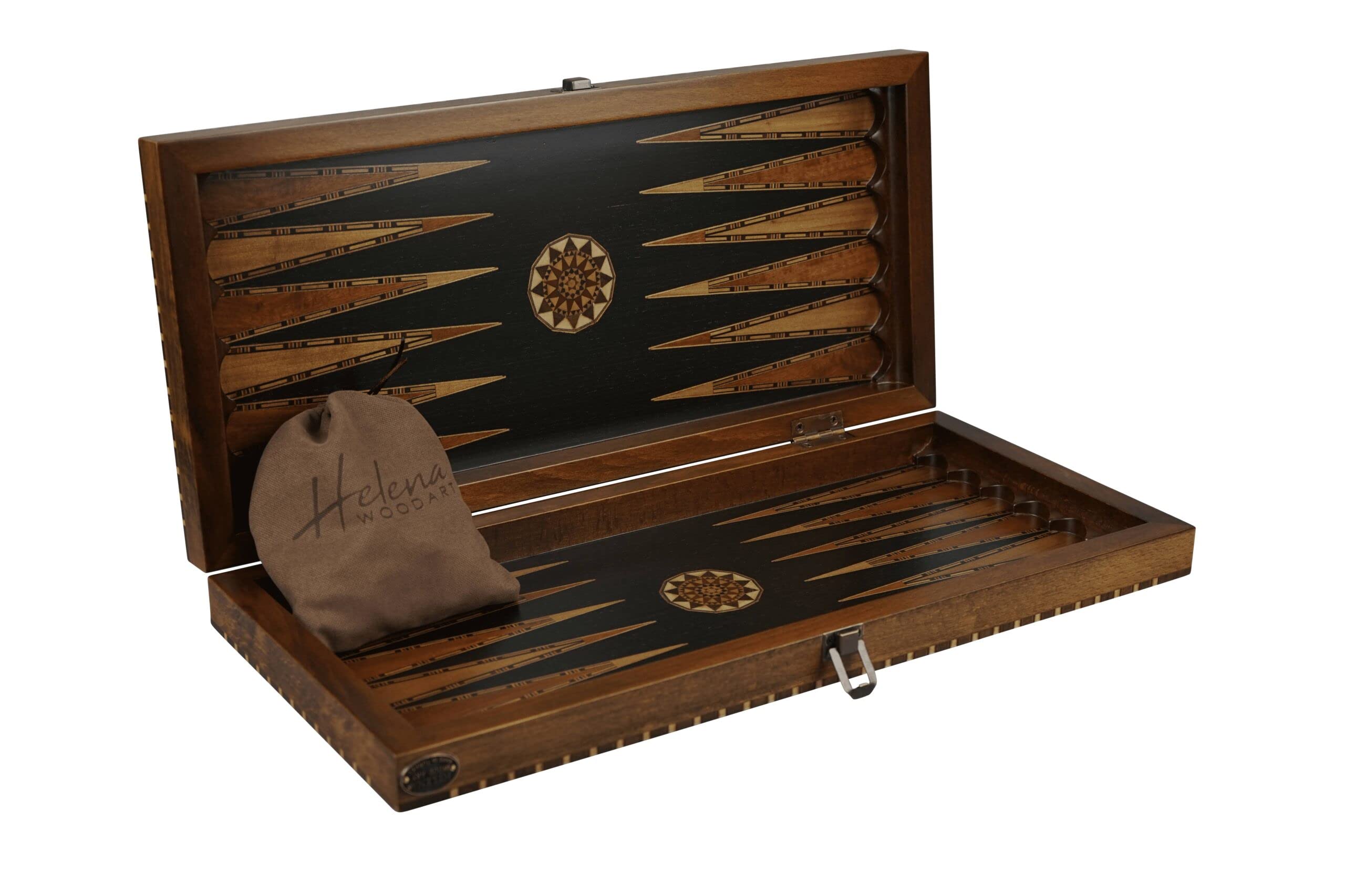 Helena Backgammon Set Rurale Ebonywood 50 cm