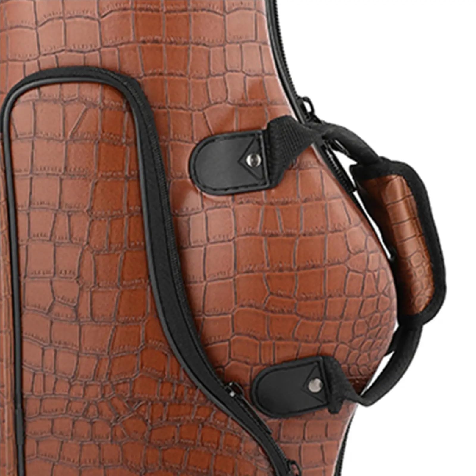 Estuche para Saxofón Estuche for saxofón alto, mochila de tela Oxford con bolsillo externo, estuche for principiantes(Black)