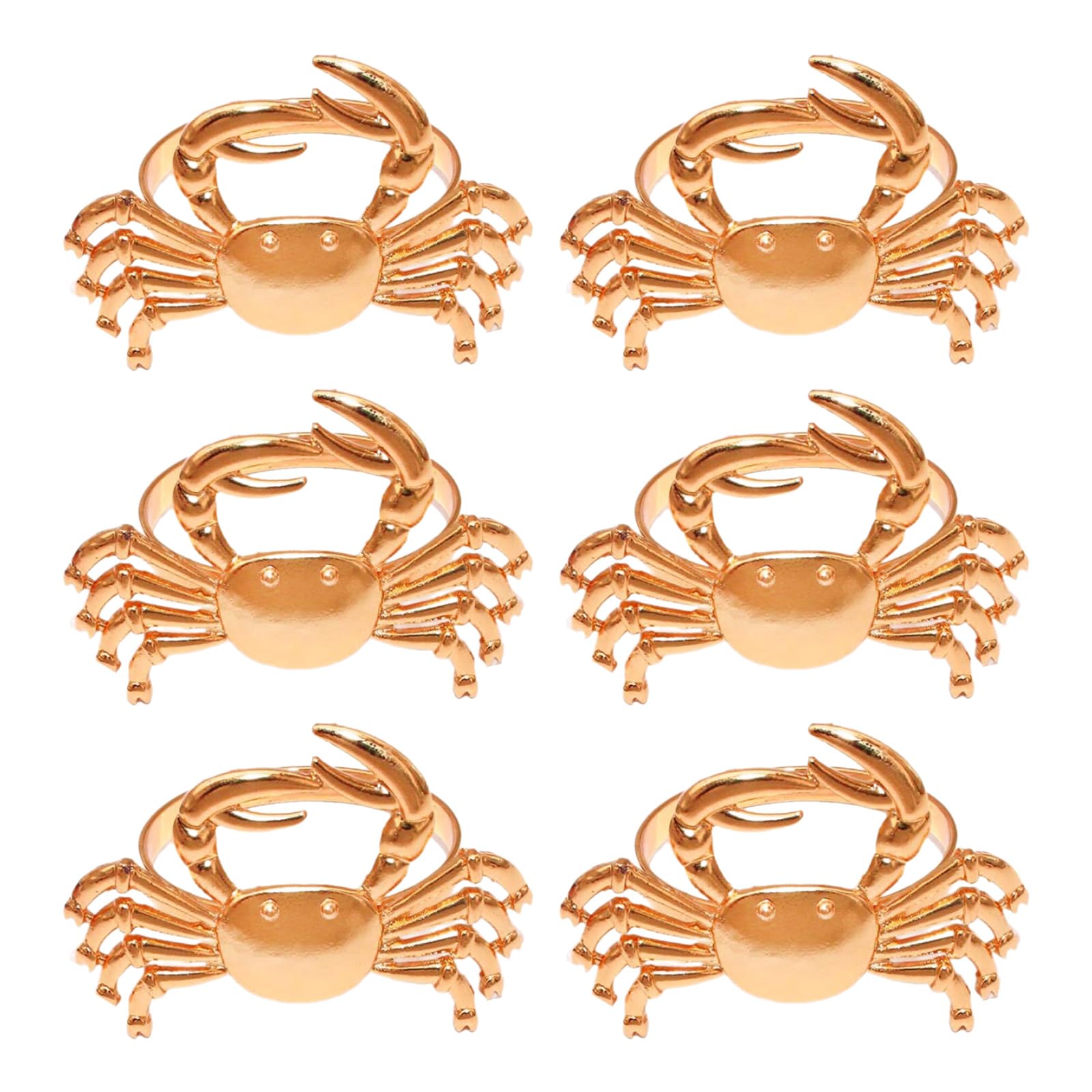 Tsophreniq Premium Metal Crablet Shape Napkins Clip Holds Thick or Thin Firmly During Meals Metal Rings