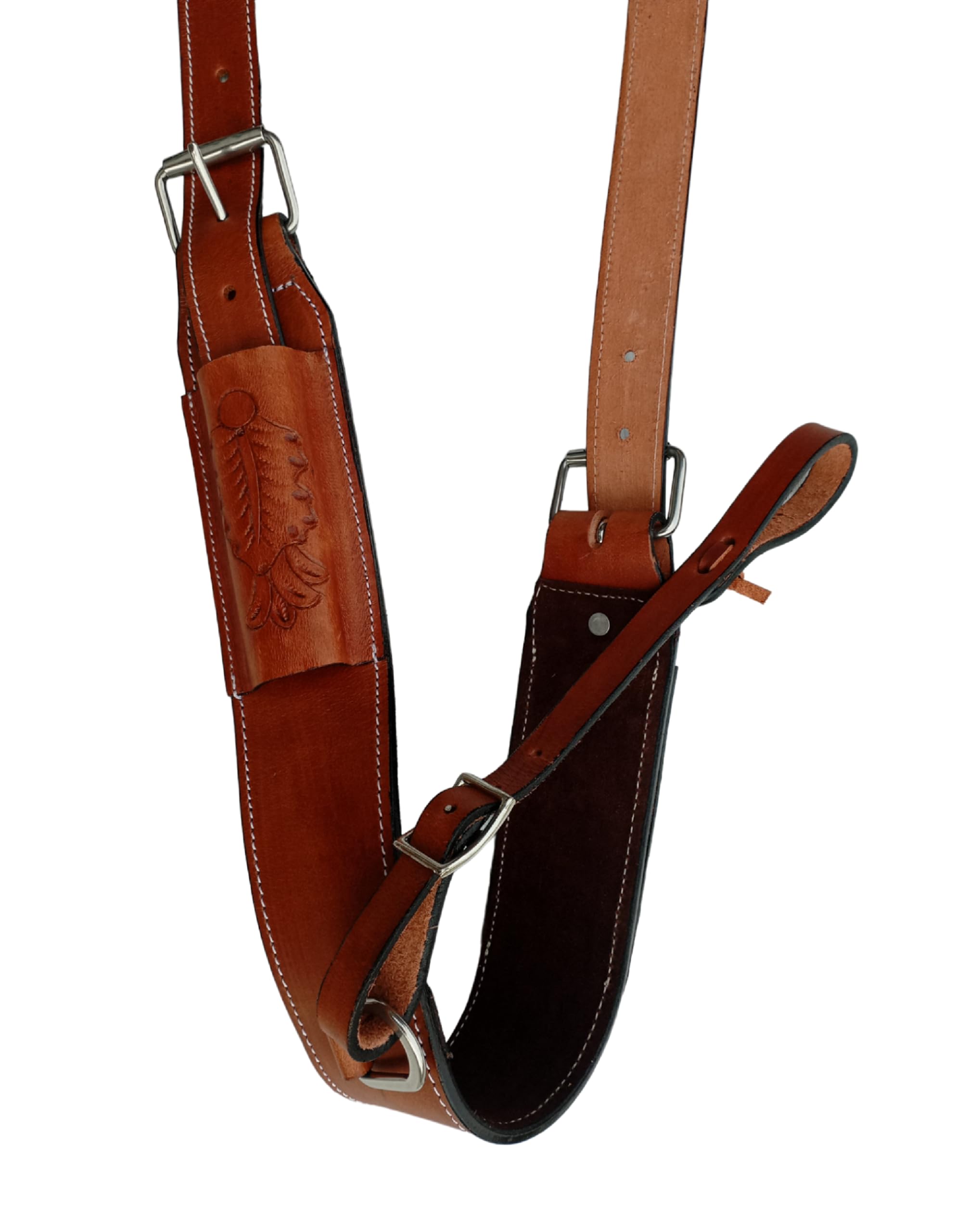RAAVILS Horse Western Leather Complete Flank Cinch Set Rear Flank