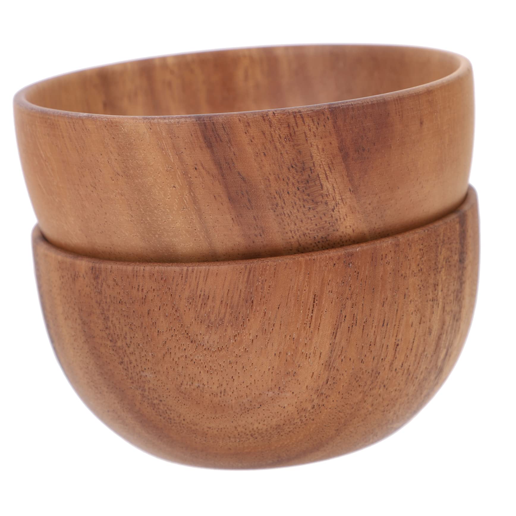 KICHOUSE 2pcs Natural Wood of Bowls Salad Bowls for Fruit Snacks and Storage Rustic Serving Bowls