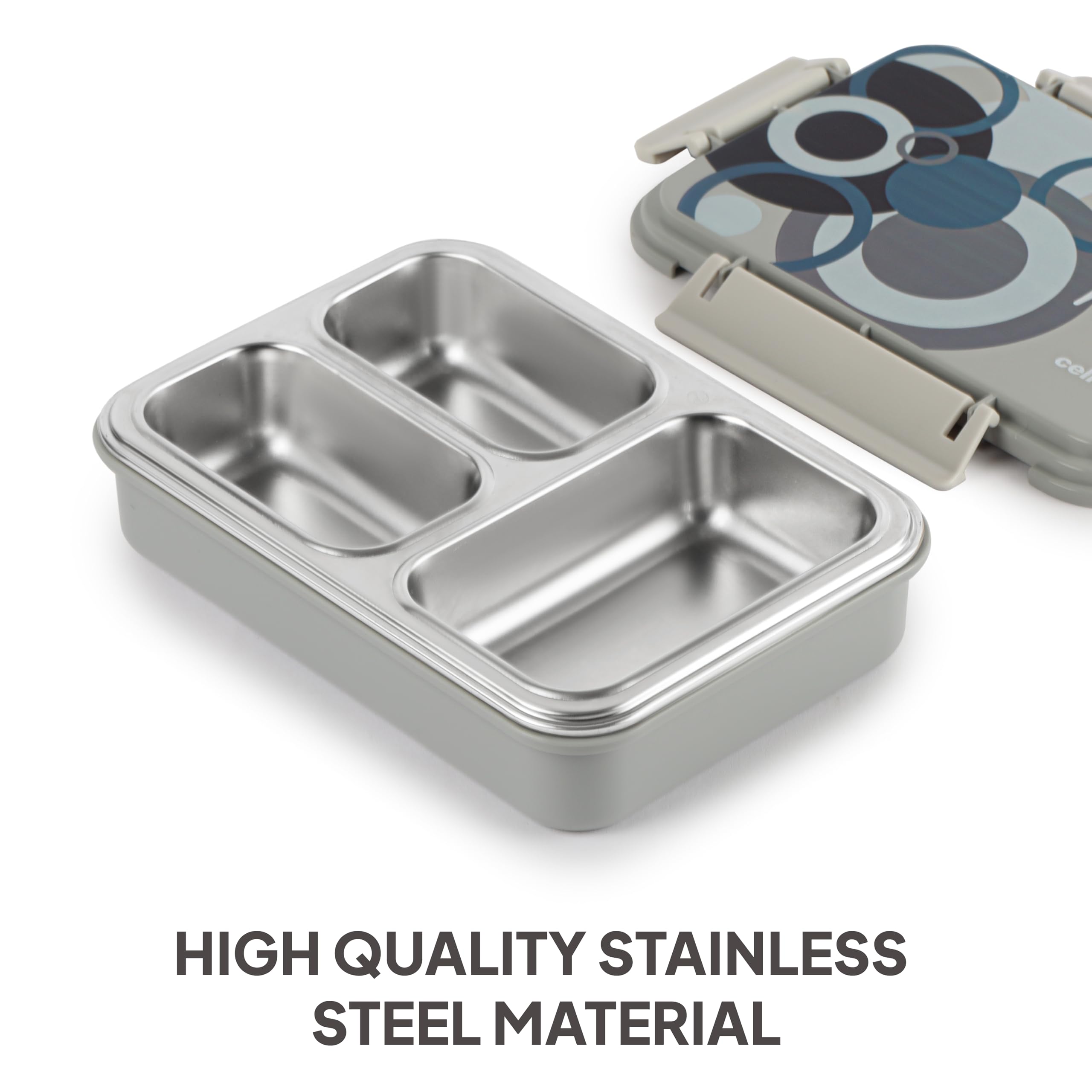 Cello Zoom 3 Lunch Box - Insulated Steel Tiffin -3