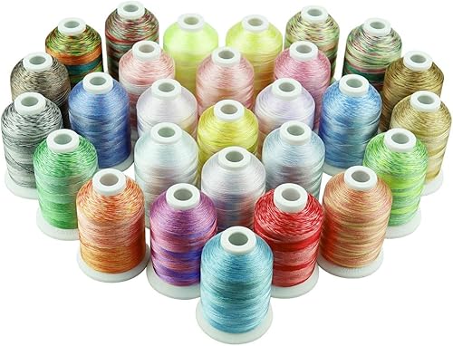 Miniatura 9 de Simthread S 12 Hilo de máquina de bordado de color multicolor 3,280.8 ft cada uno para Janome Brother Pfaff Babylock Singer Bernina Husqvaran y la