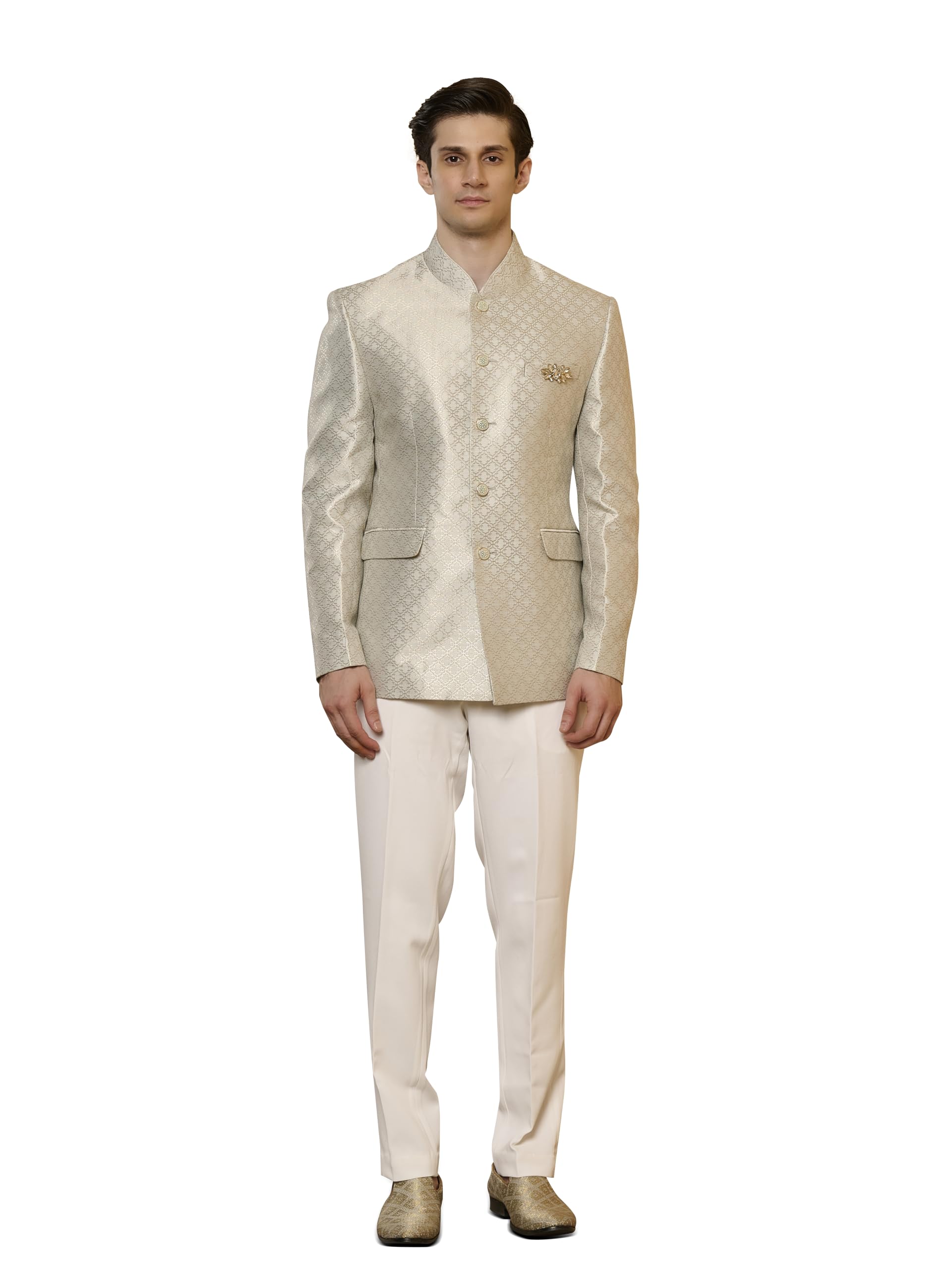 tasva Orion Weave Bandhgala Set-picture-30