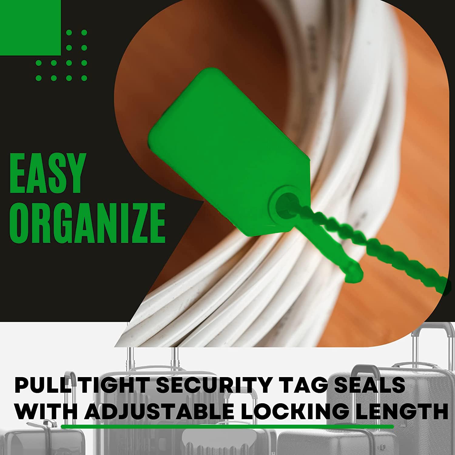 JAVIKA 1000 etichette in plastica antimanomissione, etichette per cavi, chiusura di sicurezza pull-tite, etichette per etichette per bagagli, elettronica, fascette per gestione cavi, etichette per
