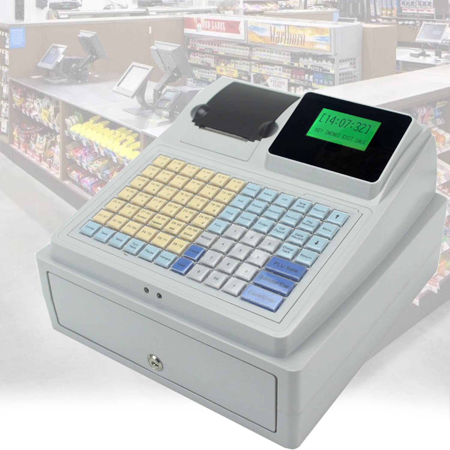 Electronic Cash Register レジスター Amazon.com: Electronic Cash Register, 48 Keys POS Casher w/Drawer