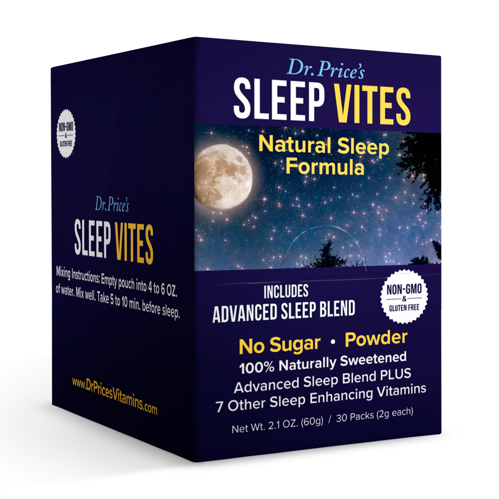 Dr. Price's Sleep Aid for Adults | Berry Flavor 30 Servings | Sleep Supplement Powder with Magnesium, Microdose of Melatonin, Tryptophan for Non Drowsy Sleep Support | Doctor-Formulated, Made in USA