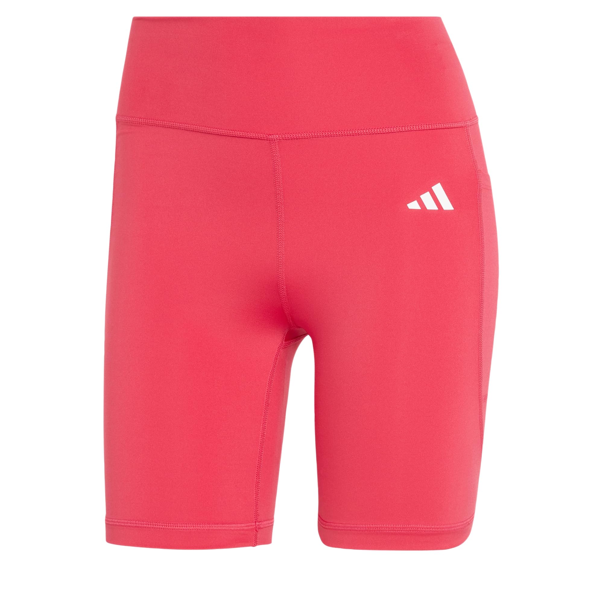 adidas Women's Optime Essentials Stash Pocket 7Inch Short Leggings Tights, power pink, XXL