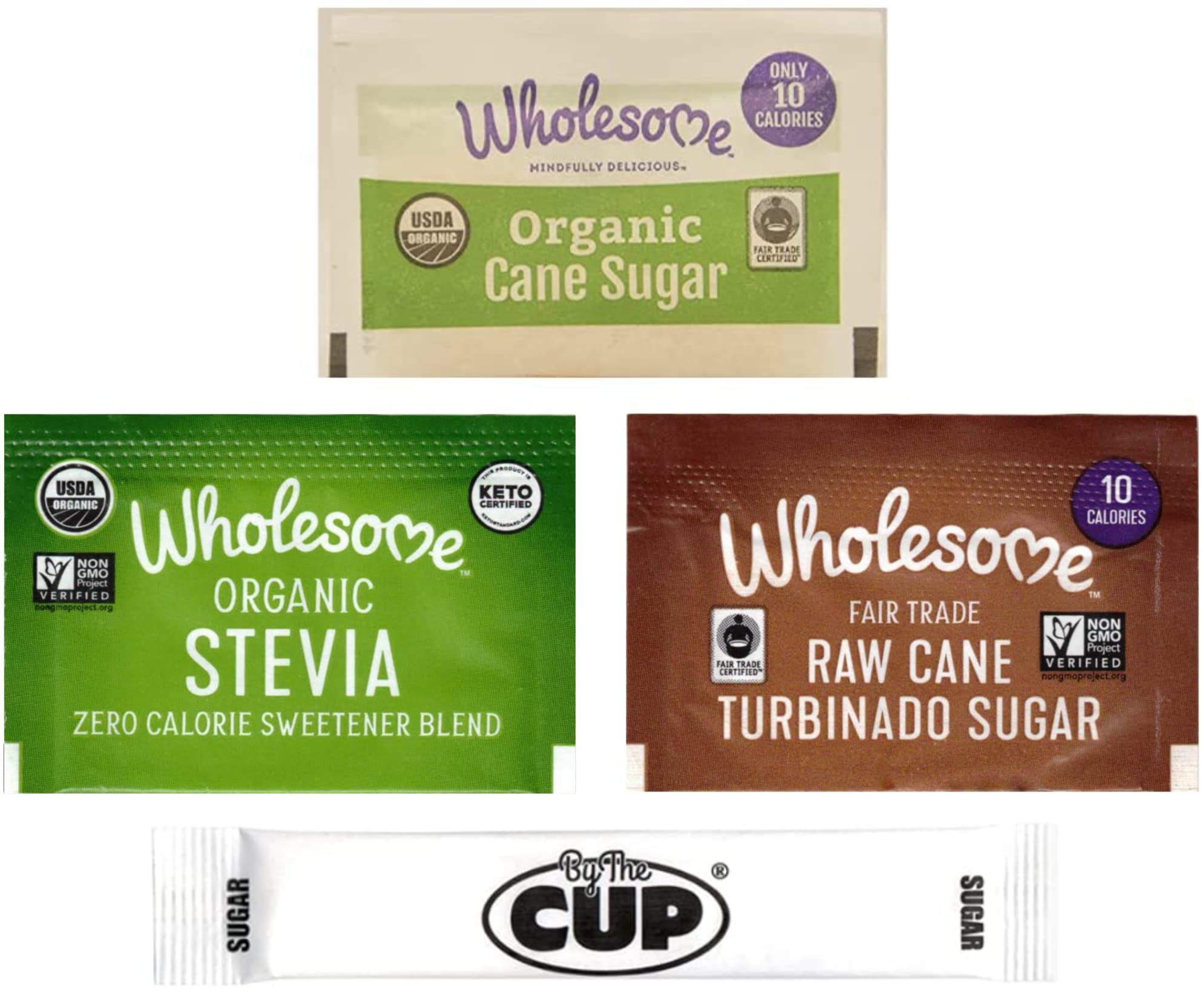 Buy Wholesome Sugar Packet Variety Organic Cane, Natural Raw