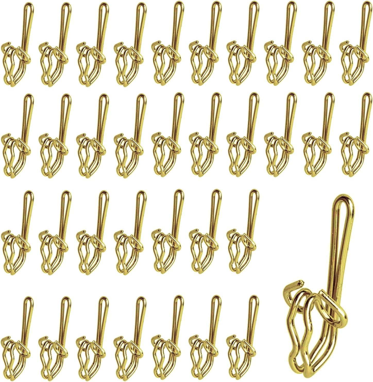 150 Pieces Brass Curtain Hooks, Heavy Duty Metal Metal Drapery CurtainHooks, Heavy Dutymetalcurtain Hooks Metal, Perfect for Window, Door, Shower Curtains