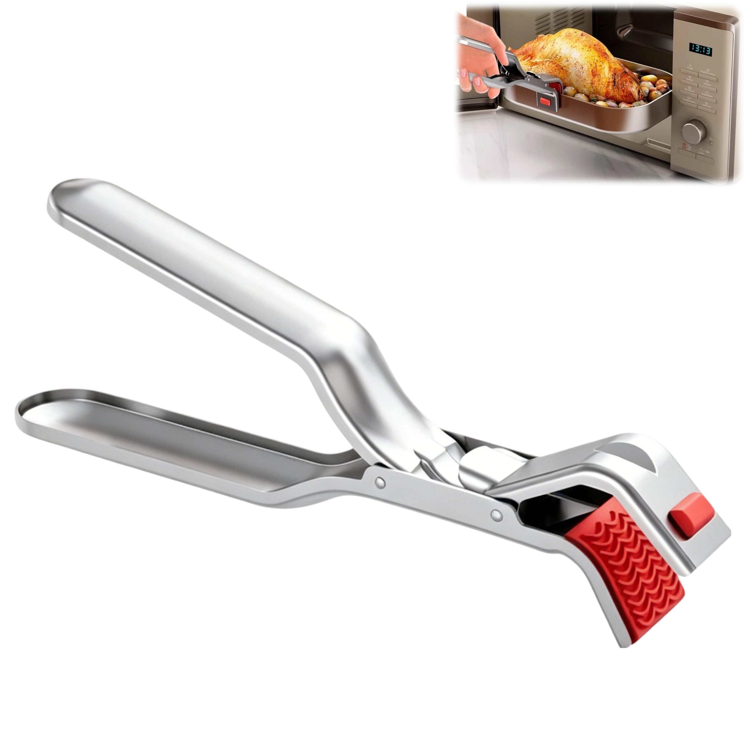 Stainless Steel Hot Plate Gripper, Anti Scald Bowl Clip for Kitchen Use