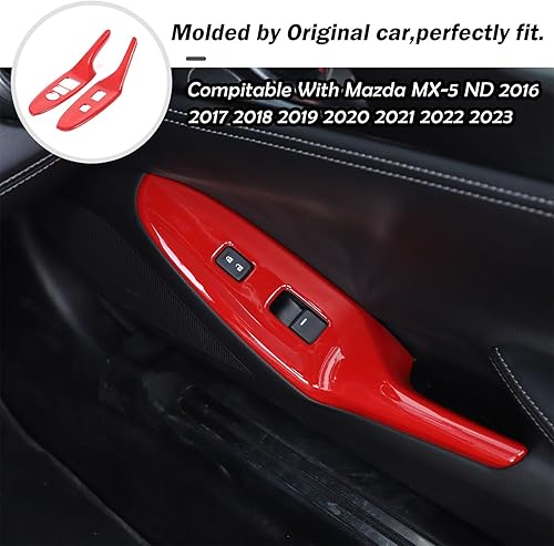 Miniatura 10 de Compatible con Mazda MX-5 ND Miata 2016 2017 2018 2019 2020 2021 2022 2023 automóvil ABS 4 piezas para puertas delanteras y traseras, aspecto