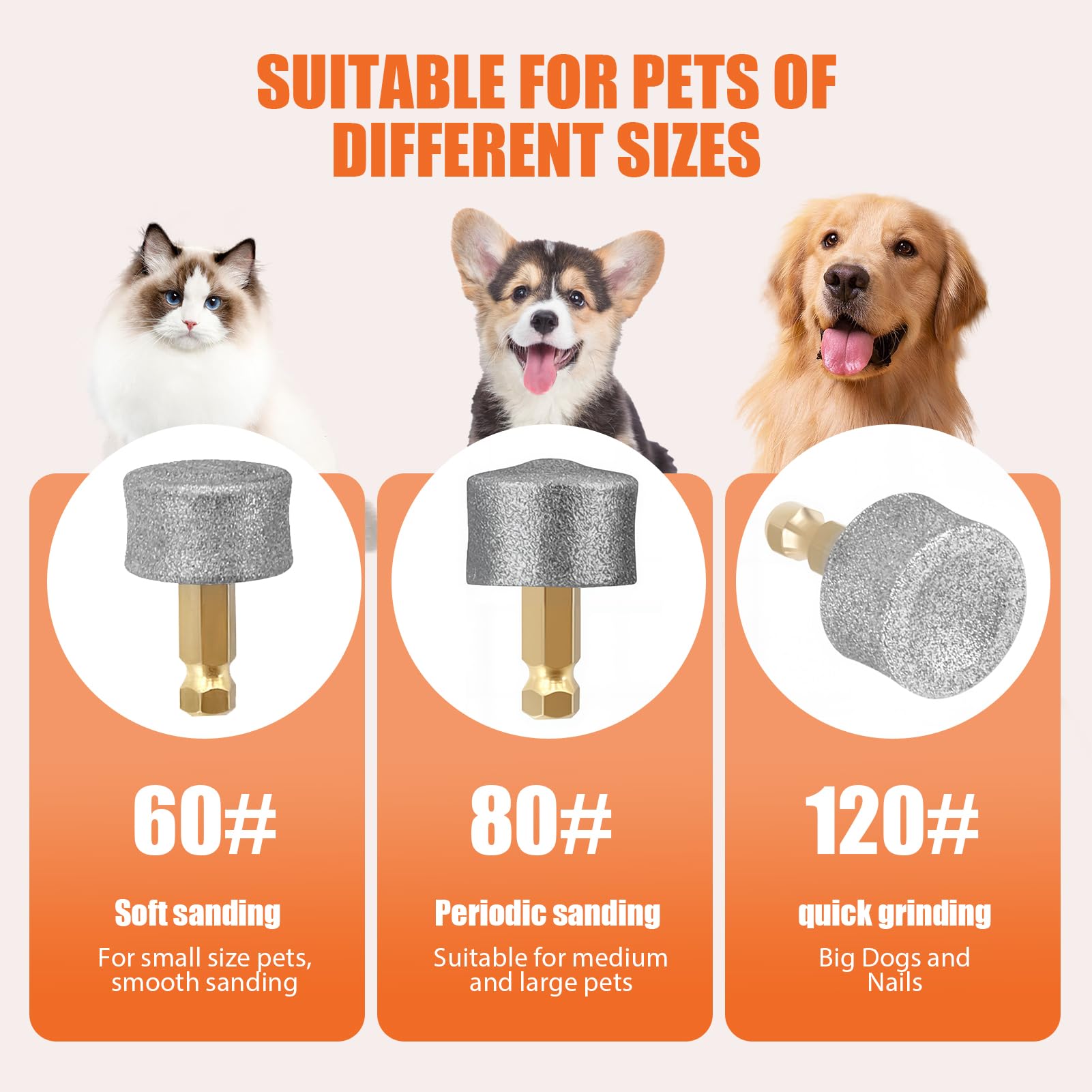 Dog Nail Grinder Replacement Heads - Image 3