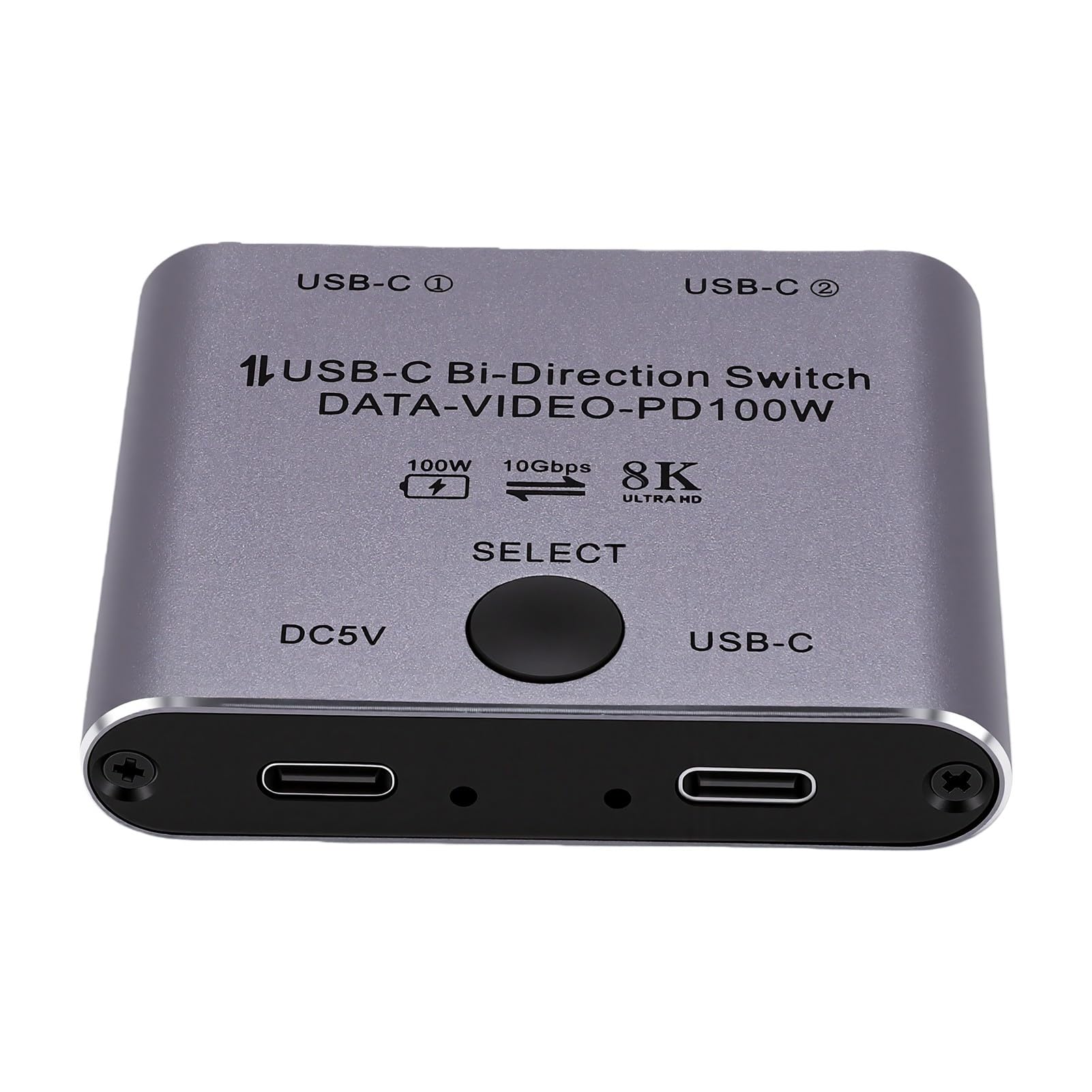 Sélecteur KVM USB C 8K 60Hz, Commutateur Bidirectionnel à Chargement