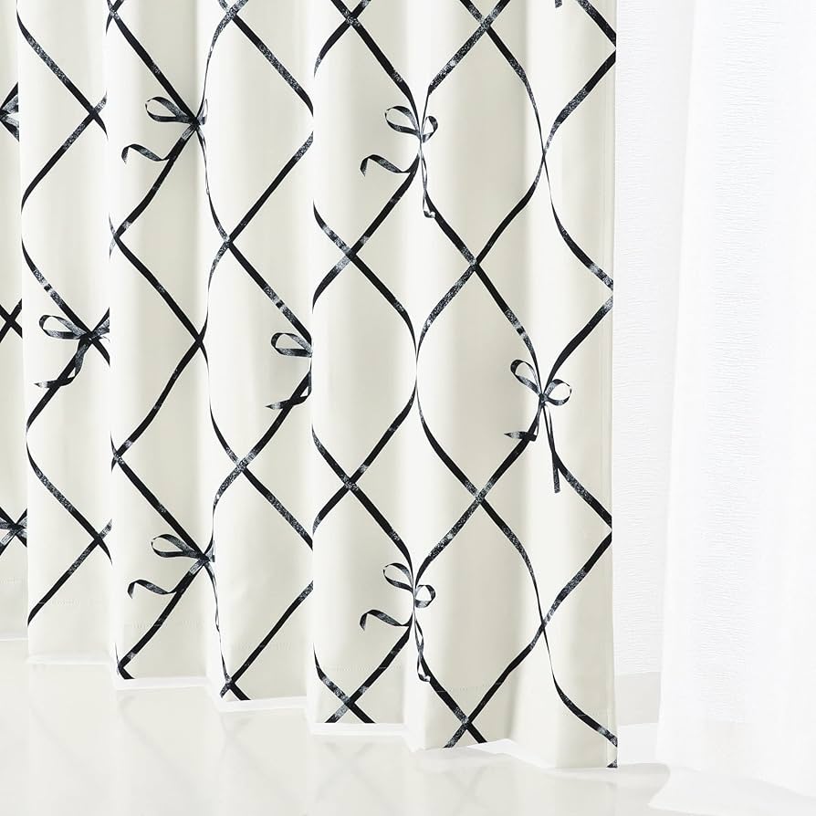 Francfranc リボナ　ドレープカーテン　ブラック Amazon｜Francfranc フランフラン リボナ カーテン H1780×W1000