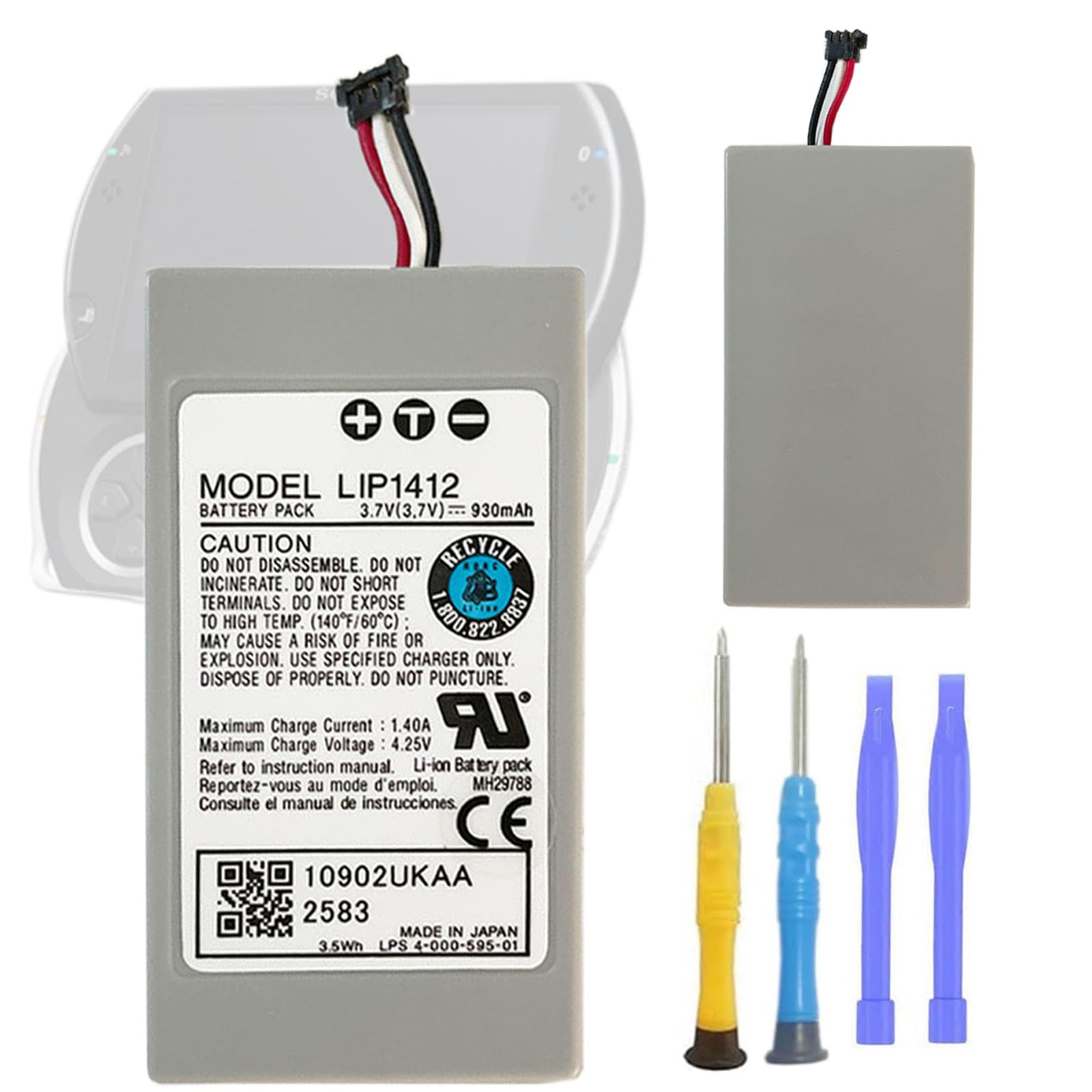 LIP1412 - Batteria di ricambio compatibile con So-ny PSP GO PSP-N100 PSP-N1006