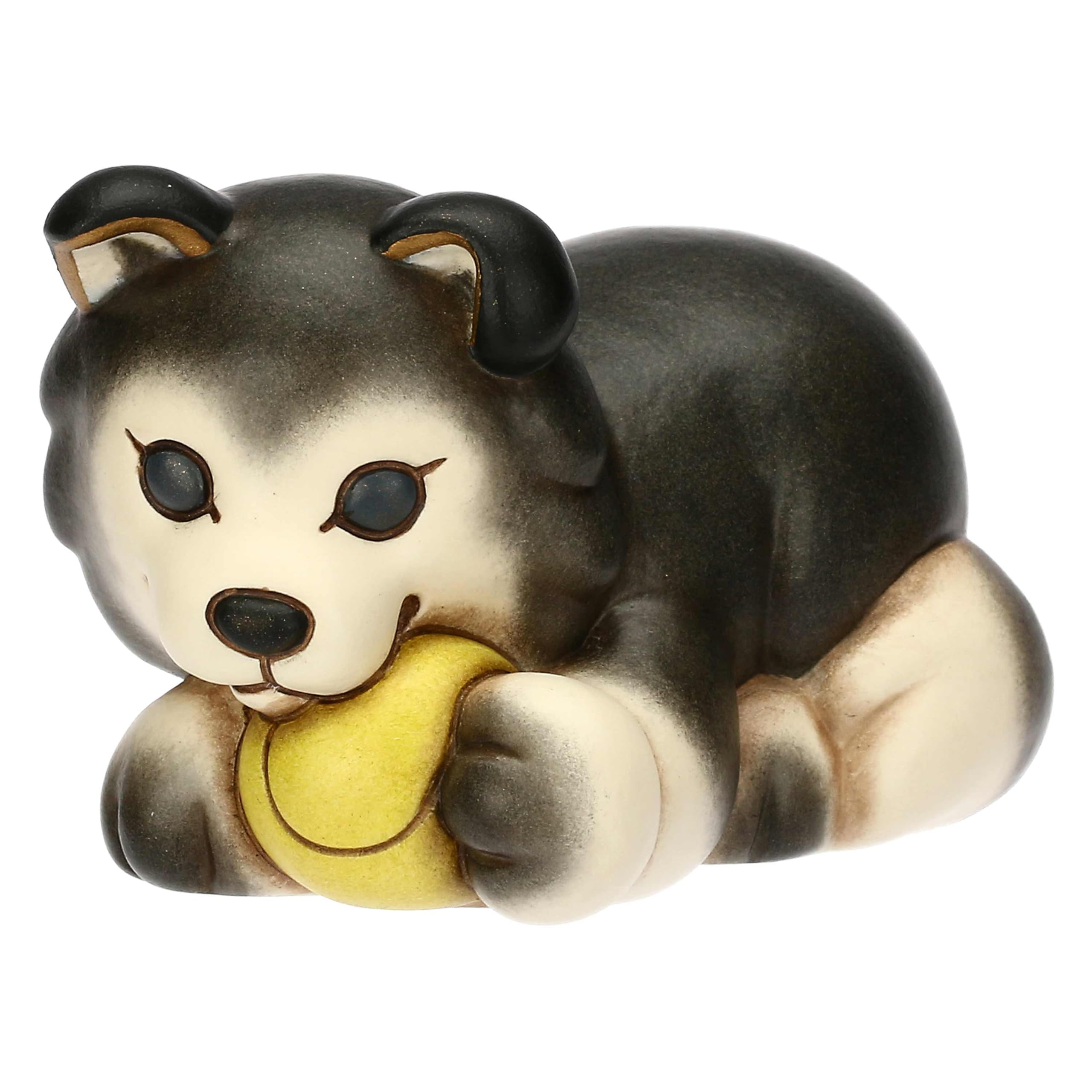 THUN - Husky Polo con pallina in ceramica, piccolo - Thunland - 6,4x10,3x6,6 cm