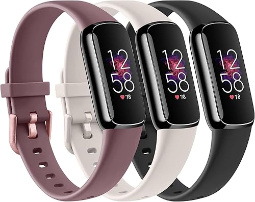 VANCLE Bandas compatibles con Fitbit Luxe para mujeres y hombres, 3 unidades Correas deportivas de repuesto de silicona suave para Fitbit Luxe disponible en Yaxa Costa Rica