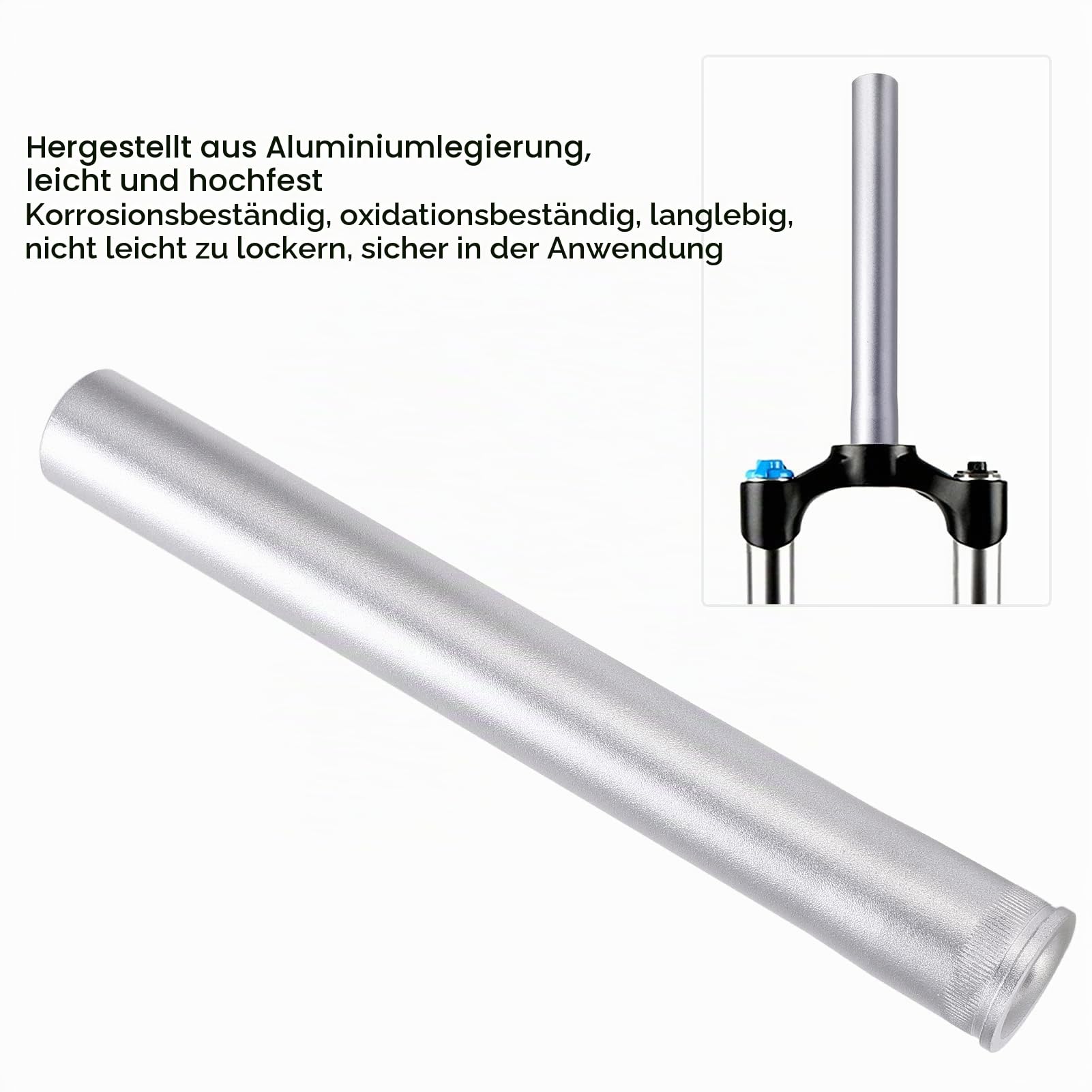 steuerrohr fahrrad kaufen BOROCO Gabelverlängerung Aluminium Gabel Steuerrohr 28,6 mm gerades Rohr Standrohr, Oben 28,6 mm, unten 30 mm Sport & Freizeit Wähle Deine Größe:S Category:E Bike City / Urban_Shimano Nexus Tokee Lite 14
