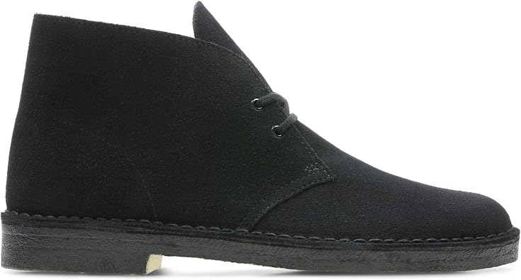 CLARKS Mens Desert Boot Chukka Boot, Black Leather, 13 M US