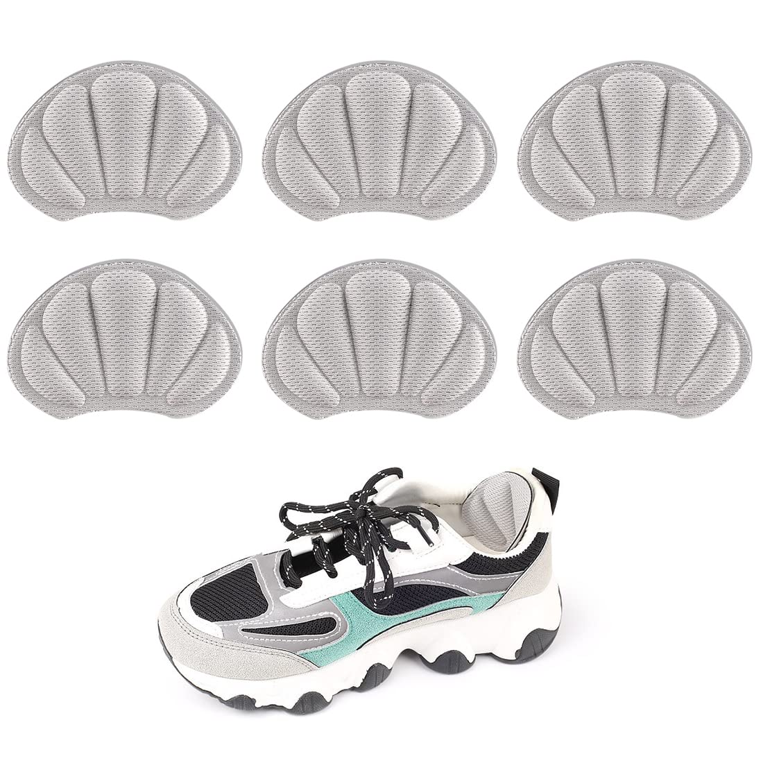 3 Pairs Heel Cushion Inserts,Heel Cushion Pads,Heel Grips Shoe Pads Too Big, Self-Adhesive Heel Cushion Anti-Slip Shoe Pads,Sport Shoes Heel Blister Pad Protectors for Women and Men