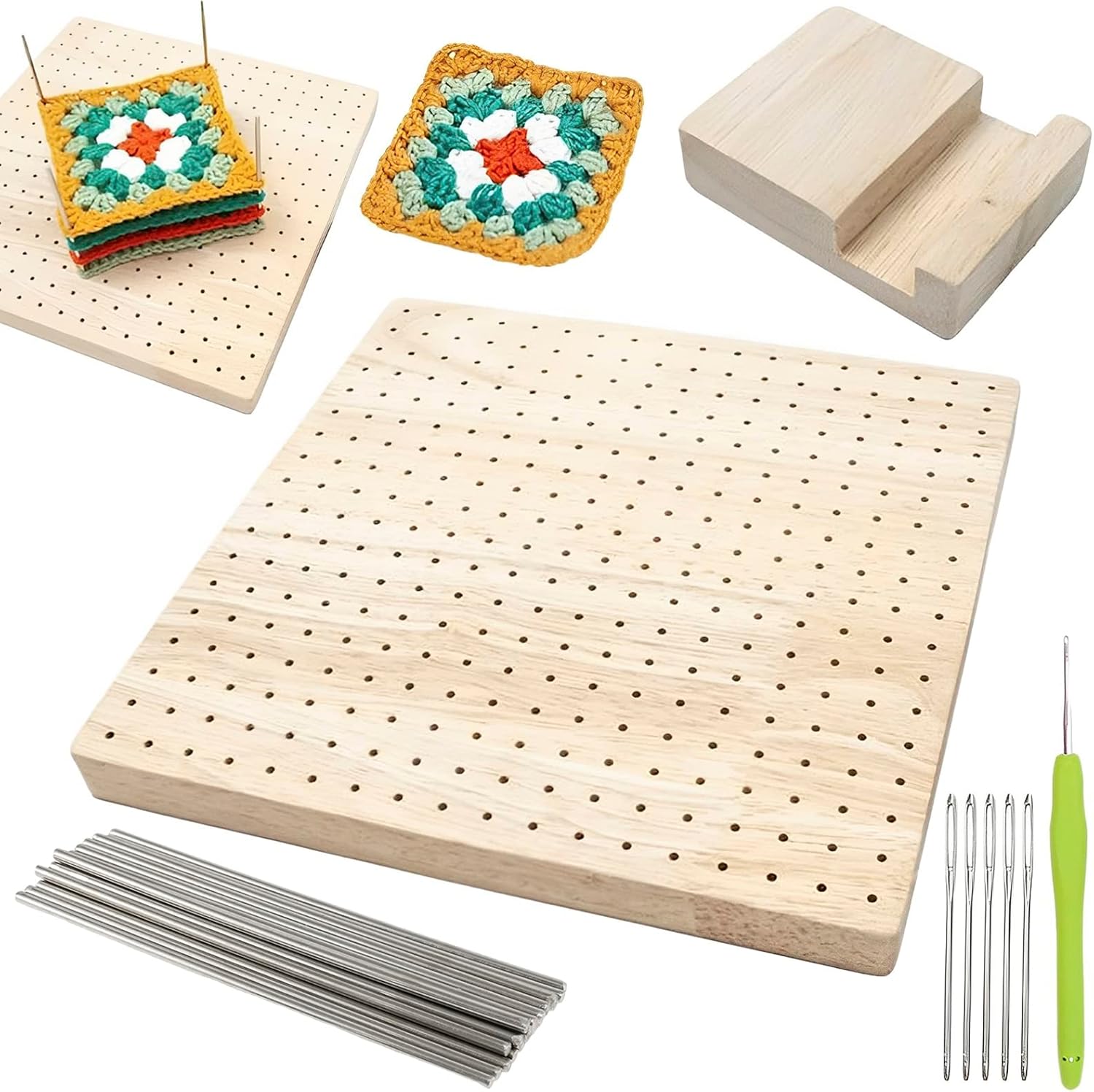 Handcrafted Wooden Blocking Board Crochet Blocking Board Reusable